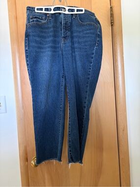 Old Navy Women's High-Rise OG Straight-Leg Jeans - Dark Blue